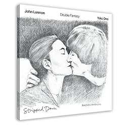 John Lennon – Impression sur toile pour décoration de salon ou de chambre à coucher – 50 x 50 cm - Les Beatles, Paul McCartney, John Lennon, RIngo Starr, George Harrison