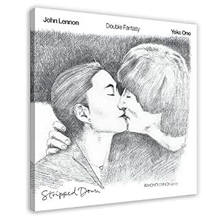 John Lennon – Impression sur toile pour décoration de salon ou de chambre à coucher – 50 x 50 cm - Les Beatles, Paul McCartney, John Lennon, RIngo Starr, George Harrison