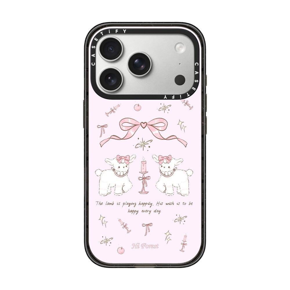 CASETiFY インパクト iPhone 17 Pro ケース [MagSafe対応/薄型 軽量/耐衝撃] - Cozy Springtime - クリア ブラック