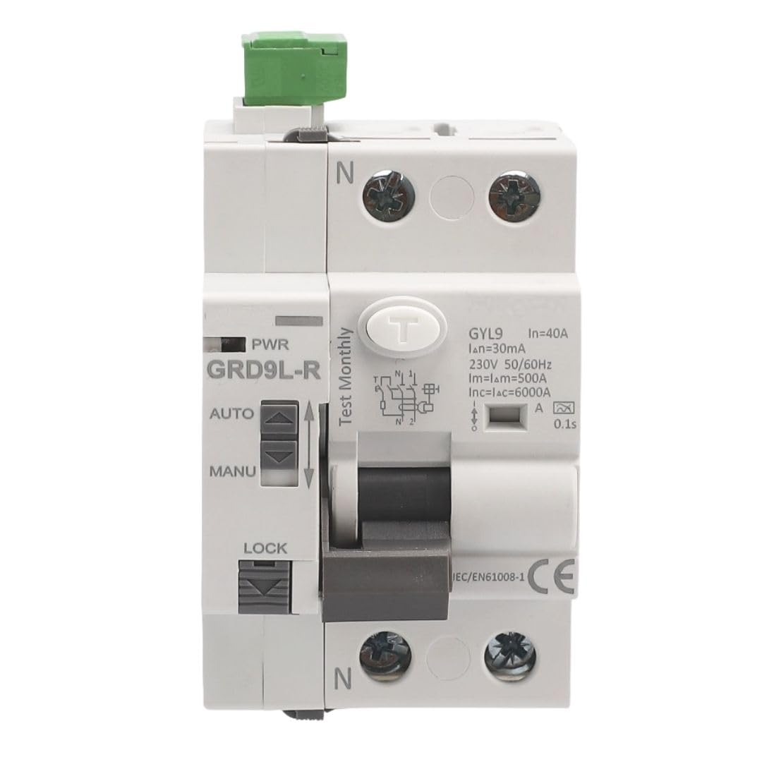 Disjoncteur Différentiel à Réarmement Automatique Disjoncteur 2P 40A 30mA Type A. Super Immunisé.