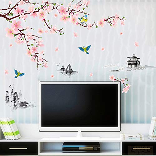 M Achoose Flower Wall Decals Wall Stickers Peel And Stick Removable Decal Home Décor Stickers &Murals Wall Decor For Home Bedroom Living Room Wall Decaoration (95"×60”) #TOP2