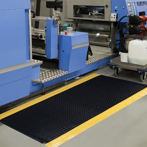 ISXACFF Anti Fatigue Mats Industrial 3\' x 6\' 15/16\" Thick Thick Ergonomic Standing Mat Heavy Duty Diamond Plate Shop Floor Mats Commercial Kitchen Mat Helps Relieve Back and Leg Soreness
