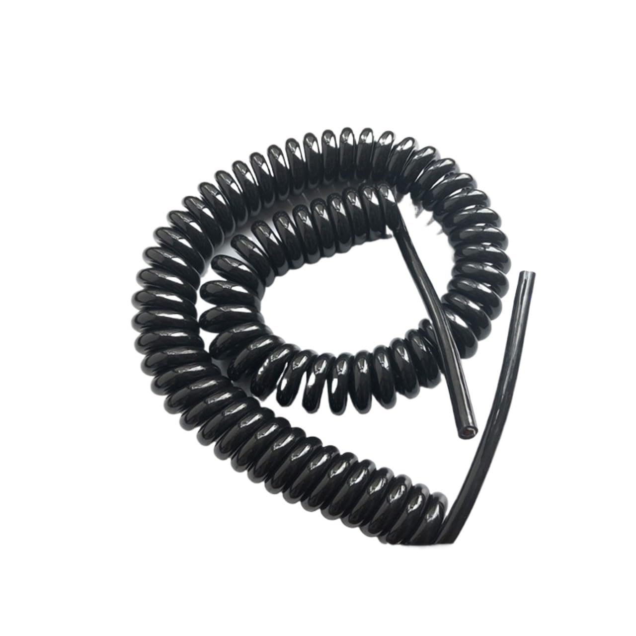 GHJrtHFJ Spiral power cord, 2 Cores 22AWG Telescopic Spiral Cable Black 4 20AWG Spring Power Cord Stretchable Wire(2 core 22AWG 10 meter)