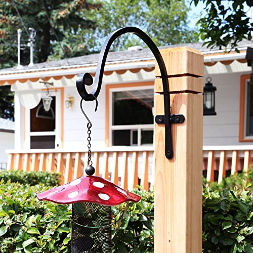 Incredibly Sturdy Hanging Plant Bracket, for Heavy Duty Doodads, Elegant Hook for Wind Chimes, Flower Baskets, Decorative Plants, Wind Spinners, Bird Feeders, Indoor & Outdoor Décor - Thumbnail 6