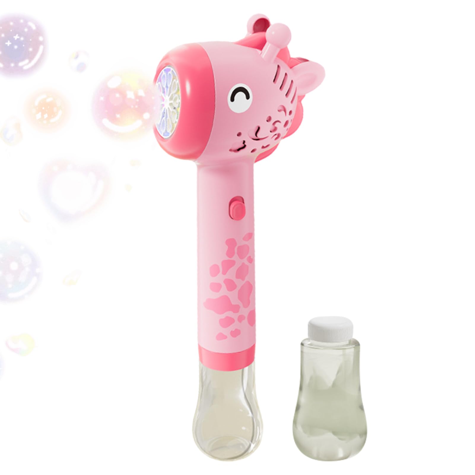 Fukamou Giraffe Bubble Wand, Light Up Giraffe Bubble Maker, Battery Operated, 10 Electric Bubble Blower For Boys Girls, Outdoor Wedding Favors