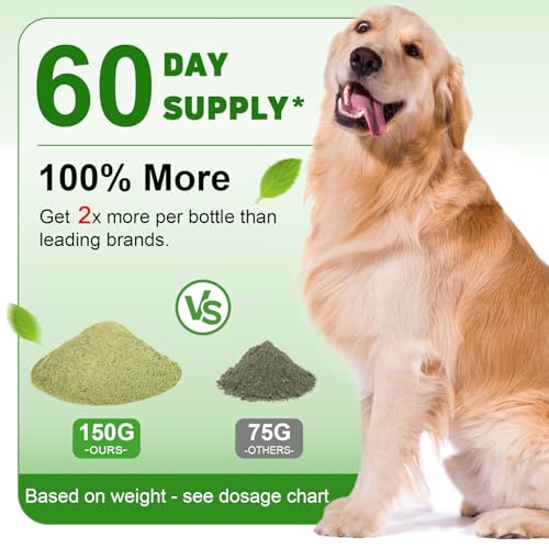 Eglagen Dog Dental Powder, Dog Teeth Cleaning Powder and Cat Breath Freshener, Reduces Plaque & Bad Breath Off Pet Dental Care Supplies Tartar Remover for Dogs & Cats(150g) - Thumbnail 3