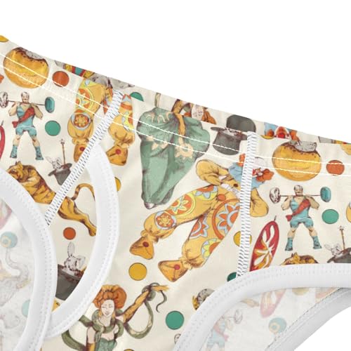 Boys' Exclusive Briefs Toddler Underwear 95% Combed Cotton Boxerbriefs 2T Circus Pattern 324