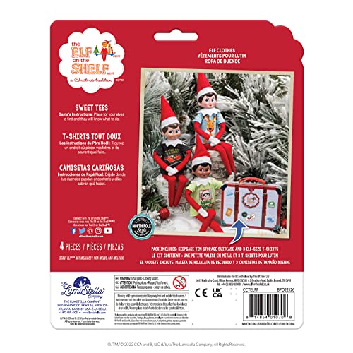 The Elf On The Shelf Clothing Set - 3 Tshirt Value Pack And Carrying Case - Three Stylish Tees For Boy Elf Or Girl Elf #TOP3