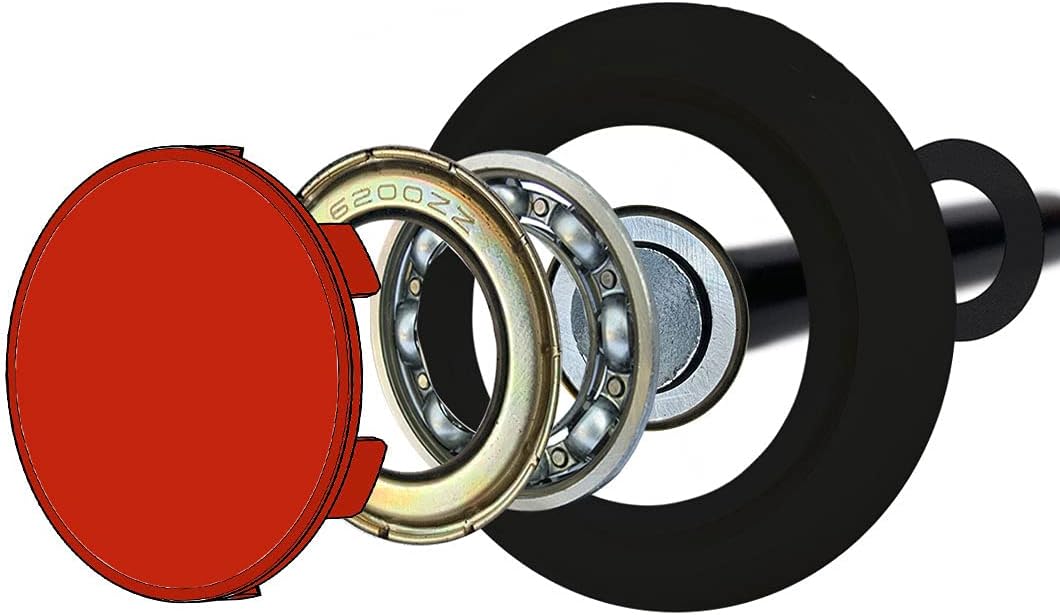 Titan Premium 2 in. Sealed 6200ZZ Nylon Garage Door Roller with 4 in. Corrosion Resistant Stem (10-Pack) : Tools & Home Improvement