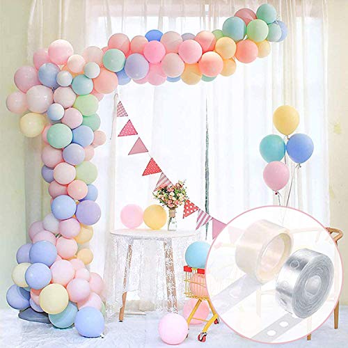 Image of Pastel Mix Rubber Balloon Arch Decoration Kit (Multicolor) -102 Pieces