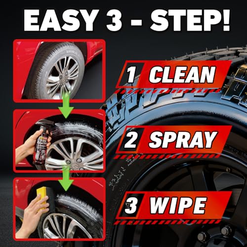 XPERTCHEMY Ceramic Tire Shine, High Gloss Tire Coating, Give Tires a Deep Wet Shine and Long-Lasting Protection, Non-Greasy Ceramic Tire Coating for Car, Truck & SUV