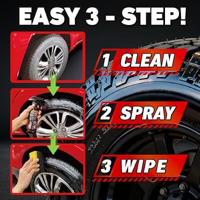 XPERTCHEMY Ceramic Tire Shine, High Gloss Tire Coating, Give Tires a Deep Wet Shine and Long-Lasting Protection, Non-Greasy Ceramic Tire Coating for Car, Truck & SUV