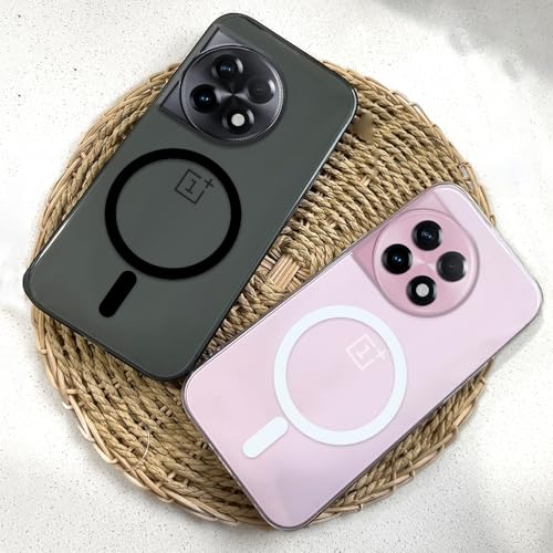 Image of COLORflow Back Cover Compatible with OnePlus 11R 5G | Black Crystal Clear | MAG-Safe | Slim Soft Touch Case with Anti-Slip Grip & Camera Protection