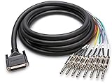Hosa DTP803 Balanced Snake DB25 to 1/4' TRS - (9.75 Feet) (Black)