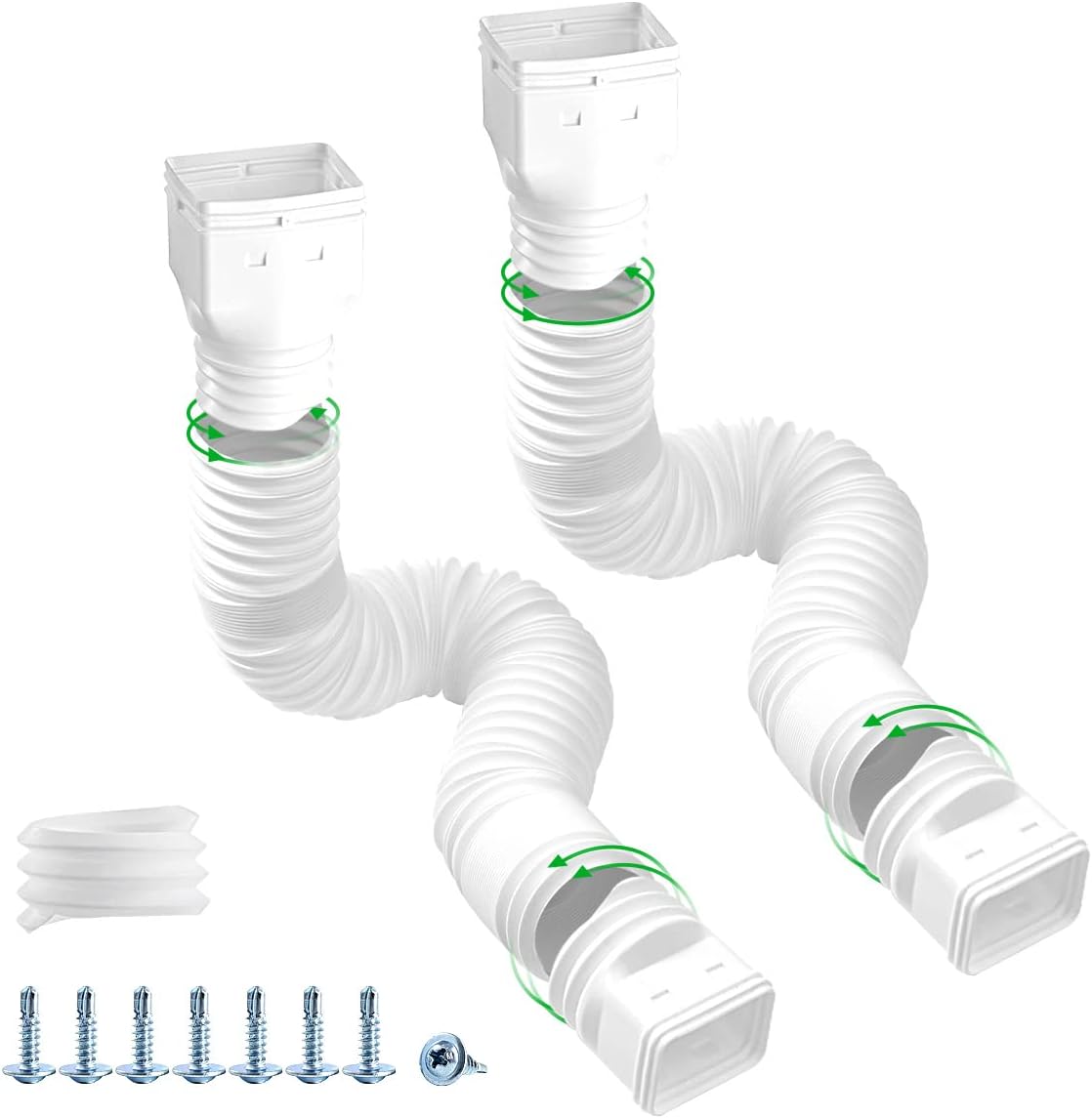 Newisdomake Rain Gutter Downspout Extensions, 2 Pack