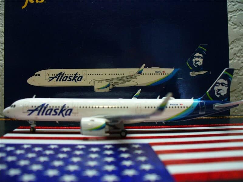 Miniatura 3 de GeminiJets Alaska Airlines Airbus A321neo N928VA 1400 DIECAST Modelo preconstruido
