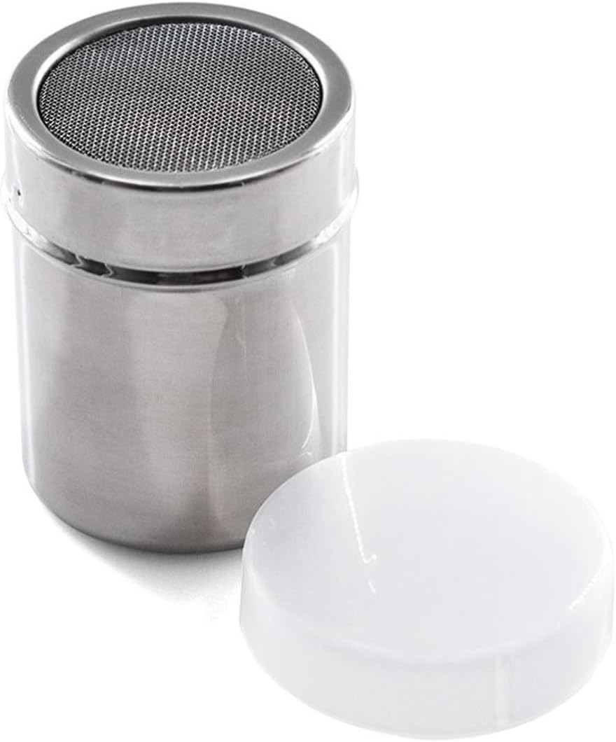 3pcs Stainless Steel Sugar Shaker for Flour and Icing, Size L