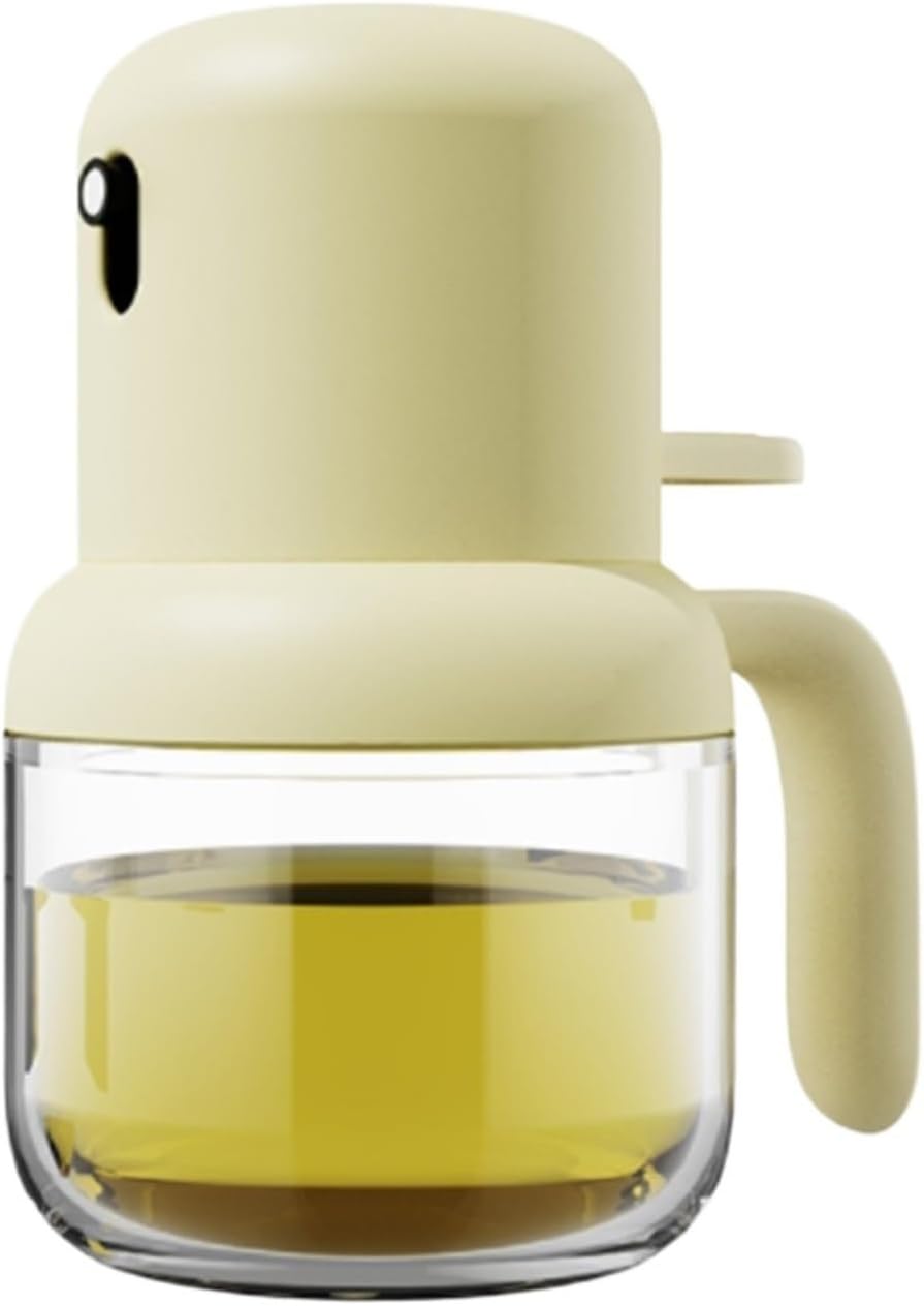 Oil Dispenser for Kitchen, Glass Olive Oil Dispenser Bottle, Push-Type Suitable for Barbecue Air Fryer Oil Sprayer Dispenser Bottle for Cooking(Grey)