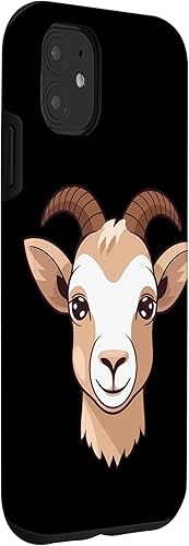 Miniatura 3 de Funda para iPhone 11 con cara de cabra linda y divertida de dibujos animados para amantes de los animales de granja