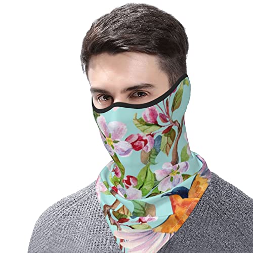 Humming Birds With Pink Printed Face Cover Scarf Uv Protection Balaclava Windproof Bandana Outdoor Sports Face Cover Breathable Protective Neck Gaiter #TOP5