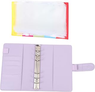 VILLCASE 1 Conjunto De Mudança De Armazenamento Livro Cronograma Dinheiro Orçamento Fichário Envelopes De Dinheiro Pu Orçamento Fichário Organizador De Dinheiro Para Fichário De Dinheiro