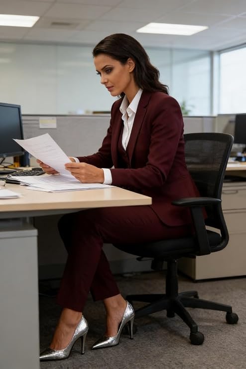 3 Pieces Womens Pant Suit Single Breasted Business Suits for Work