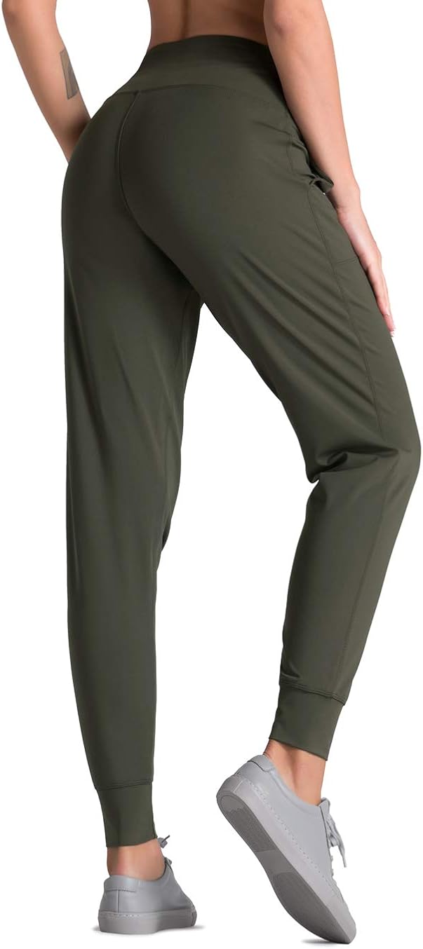 Dragon Fit Joggers for Women with Pockets,High Waist Workout Yoga Tapered Sweatpants Women's Lounge Pants: Clothing