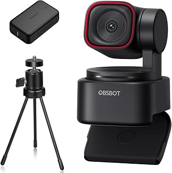 OBSBOT Tiny 3 Lite, Bundle with UVC to HDMI Adapter 2.0, AI-Powered Spatial Audio 4K Webcam, 1/2" Sensor Tri-Mic Voice Control Gesture Control HDR Webcam for PC Laptop Zoom Meeting