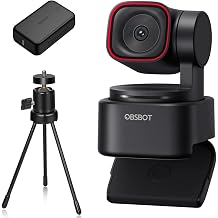 OBSBOT Tiny 3 Lite, Bundle with UVC to HDMI Adapter 2.0, AI-Powered Spatial Audio 4K Webcam, 1/2" Sensor Tri-Mic Voice Control Gesture Control HDR Webcam for PC Laptop Zoom Meeting