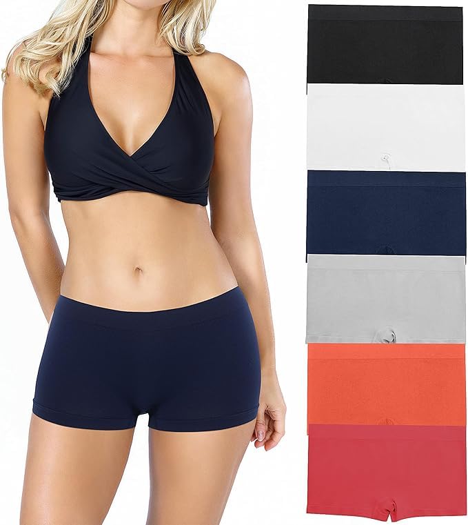 louryn koulyn Boyshort Panties Womens Full Coverage Seamless Underwear Soft Stretch Boxer Briefs-picture-33