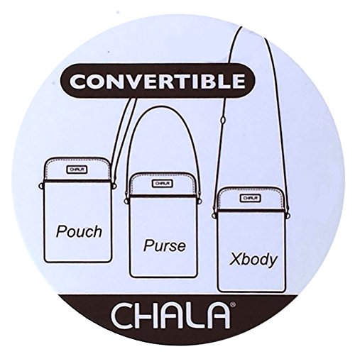 Image of CHALA Dog Collection Cell Phone Crossbody Purse-Women PU Leather /Canvas Multicolor Handbag with Adjustable Strap