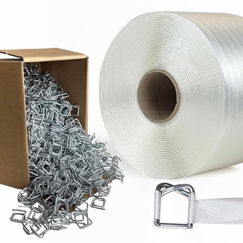 Freiziel® Umreifungsband | Polyesterband + Verschlussklemmen |...