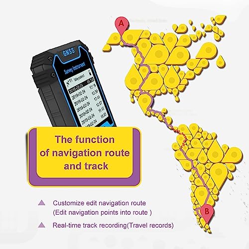 Dispositivo GPS de mano para navegación de alta precisión, medición de coordenadas, edición de ruta y seguimiento de altitud, ideal para actividades al aire libre en bosques, tierras agrícolas