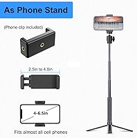 Vista 4 de Soporte de cámara web de 30 pulgadas de alto, trípode extensible para cámara web de escritorio, trípode para cámara web de aluminio, soporte