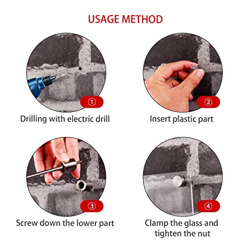 Favide 48 Packs Sign Standoff Screws Advertising Screws Stainless Steel Wall Standoff Mounts Glass Acrylic Nail For Glass Artwork And Sign Displays (3/4 X 1 Inch) #TOP5