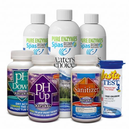 Waters Choice Complete Hot Tub Chemical Starter Kit 3-Month Enzyme System