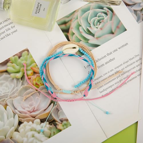 Surfer Wave Bracelets for Teen Girls Summer Beach Bracelets Handmade Braided Rope Friendship Bracelets Boho Adjustable Waterproof Bracelets for Women Ocean Bracelets Beach Jewelry for Women4