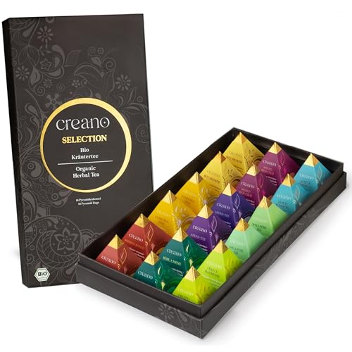 Image of Creano Organic Herbal Tea Gift Set inchOrganic Herbal Tea inch - 18 Pyramid Tea Bags in 9 Different Varieties - 45g*