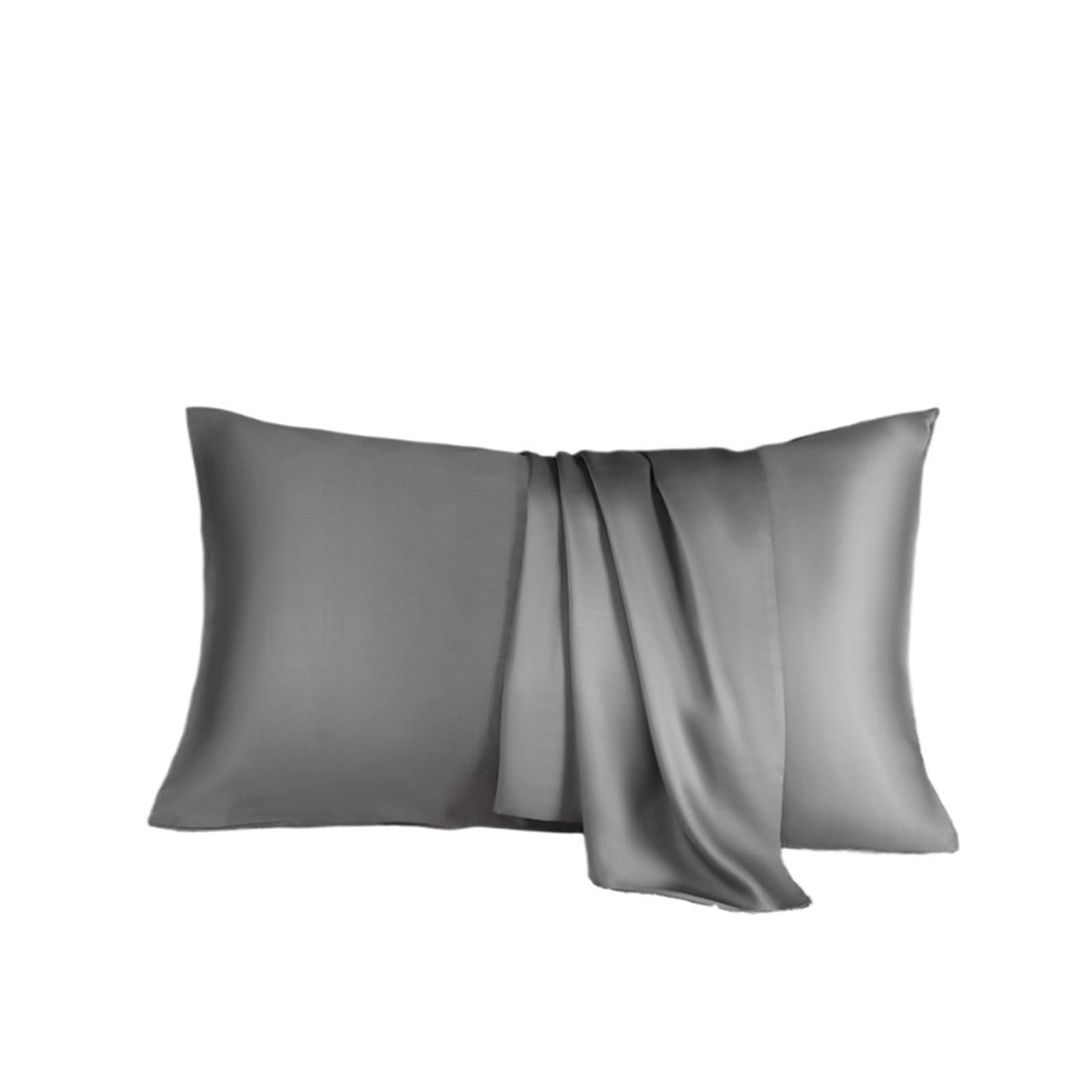Silk Pillowcase Pure Mulberry Silk Pillowcase Silk Pillow Cover 40 * 60cm 50 * 70cm Qeen King Size Pillowcase(Grey,50x90cm 2pc)