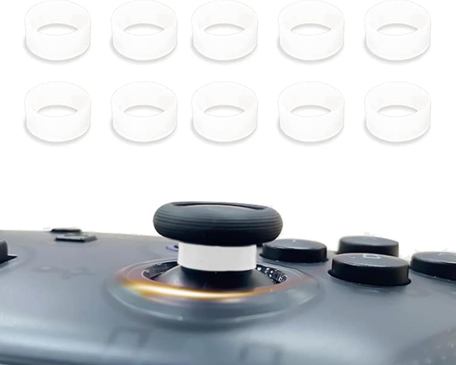 Aim Assist Rings/Stick Precision Rings Compatible with PS5/4,Compatible with Xbox,Compatible with Switch Pro Controller Aim Assist Precision Rings,Storage Case,