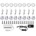 LIGHTESS 8er Set LED Schrankbeleuchtung 20W Schrankleuchte Unterbauleuchte für Unterschränke Küche Kleiderschrank Vitrinen, Kaltweiß