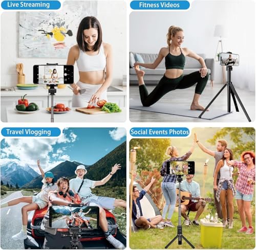 Image of Phone Vlog Selfie Monitor Screen, Magnetic Vlog Selfie Monitor Screen, Wireless Back Camera Monitor for Vlog Live Stream TikTok, Compatible with iPhone 12-16 & Android(Black)