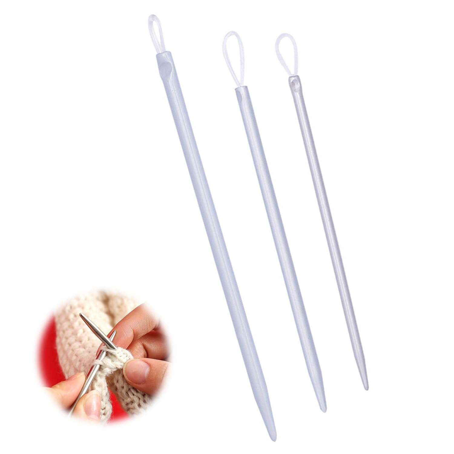 Amazon | PAVIKE 毛糸 針,縫製用糸通し針 3本 手縫い用糸通し機 毛糸