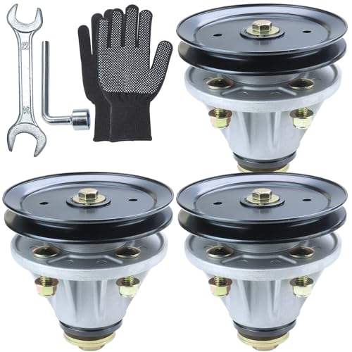 GUSUHAWK 3 Pack 51510000 Spindle Assembly with 07340767 Pulley Replaces 61543800 for Ariens Zoom XL 42, Zoom XL 48, Zoom XL 48 Carb, Zoom XL 54 Lawn Decks