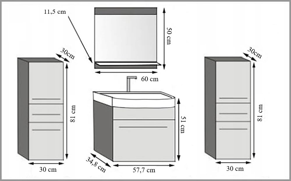 Belini PRIM4 Szafka łazienkowa pod umywalkę 120 cm biała matowa | Białe matowe meble łazienkowe, montaż ścienny, mechanizm soft-close, panel drewniany FSC, umywalka i lustro w zestawie