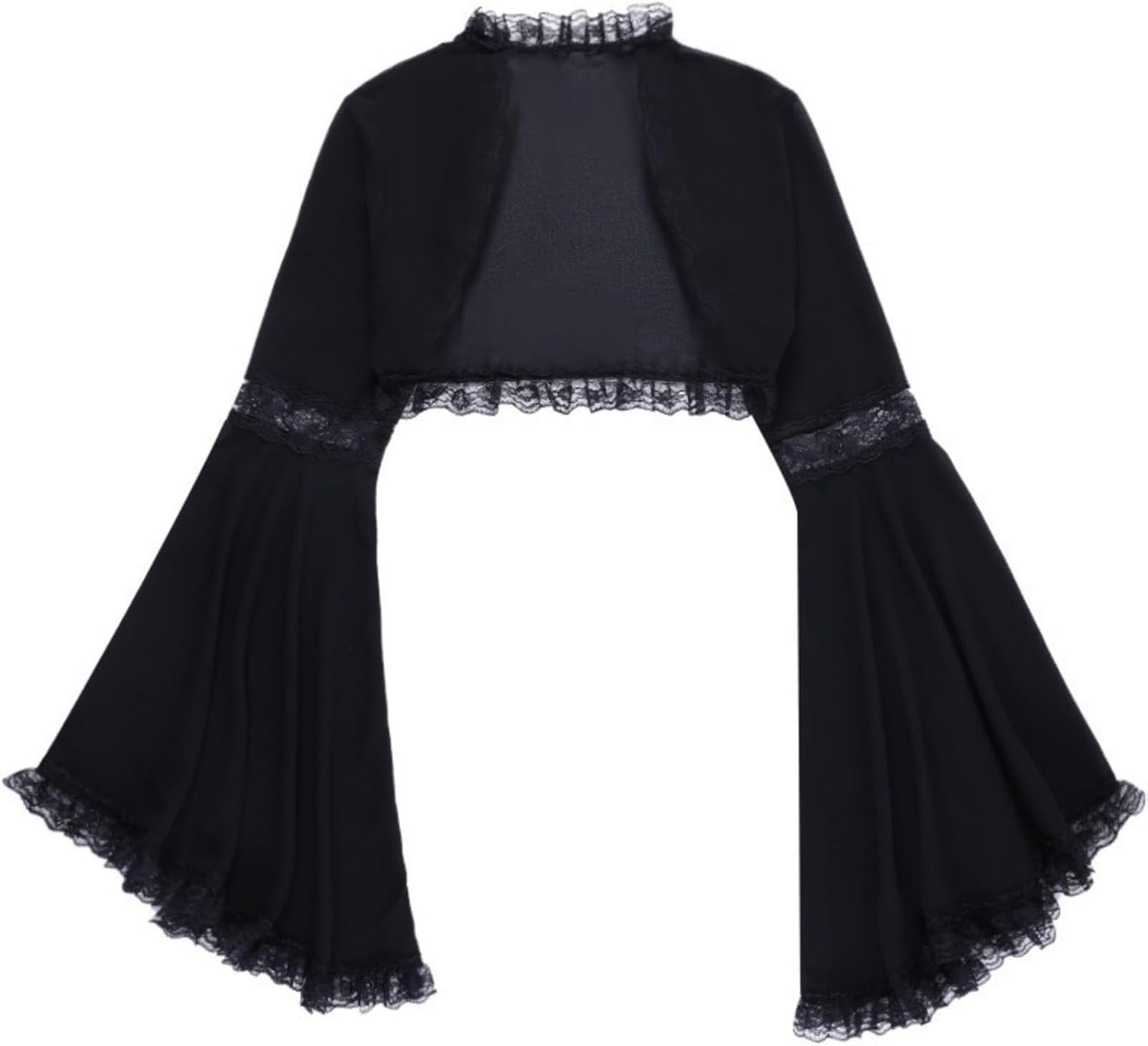 Bolero Shrug Black Lace Crop Top for Women Goth