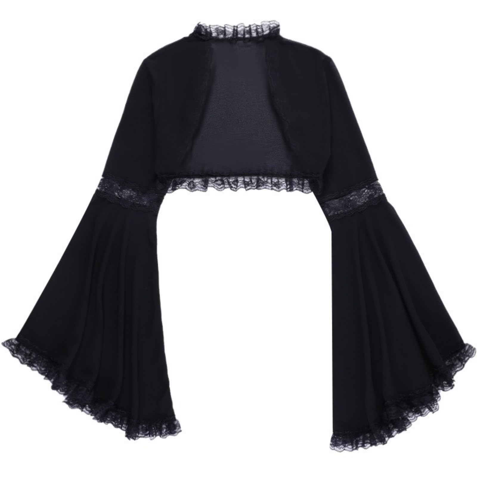 Bolero Shrug Black Lace Crop Top for Women Goth