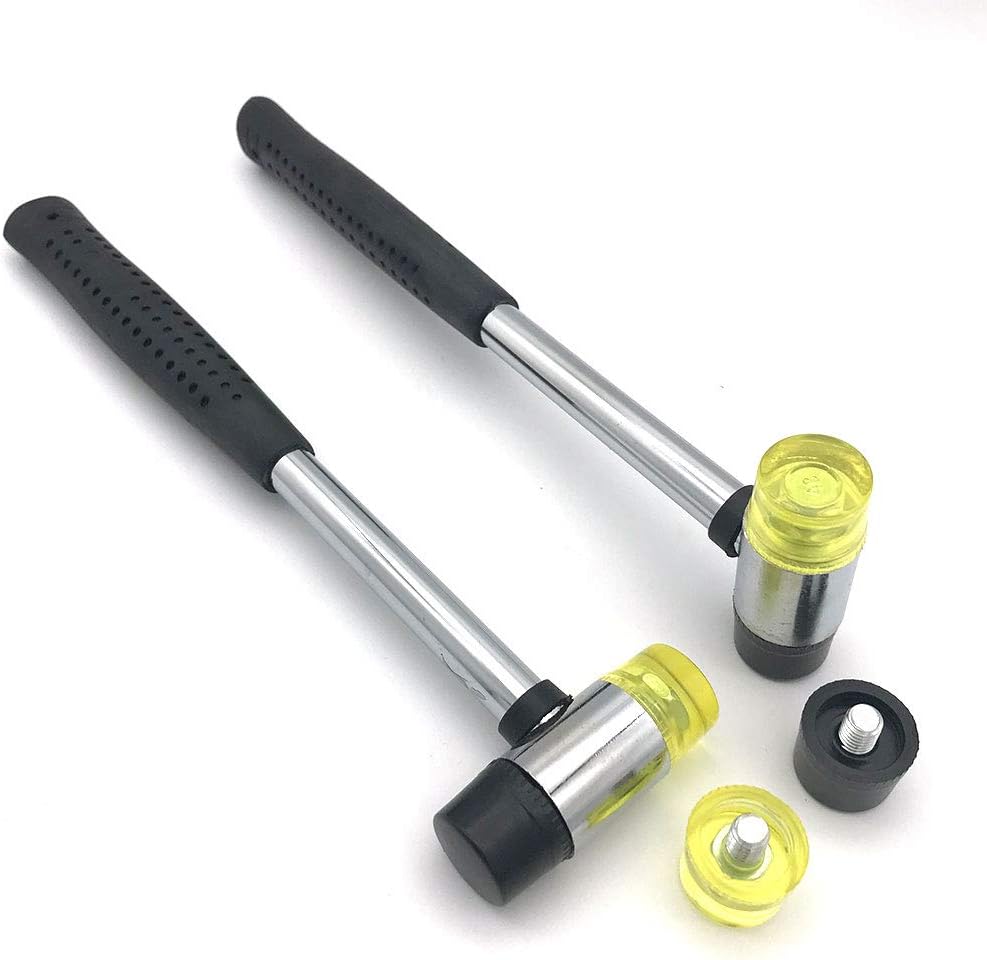 Small Rubber Mallet Hammer, Double-Faced Rubber Hammer for Jewelers Kid or women Usage or Light Tapping Work Non-Slip