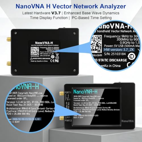 Image of [Upgraded] AURSINC NanoVNA-H Vector Network Analyzer 9KHz -1.5GHz HW V3.7 HF VHF UHF Antenna Analyzer, Measuring S Parameters, SWR, Phase, Delay, Smith Chart