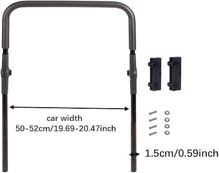Folding Wagon Handle Push Pull Bar Fits Width 50cm-52cm Removable Utility Spare Parts Trolley Handle Wagon Attachment